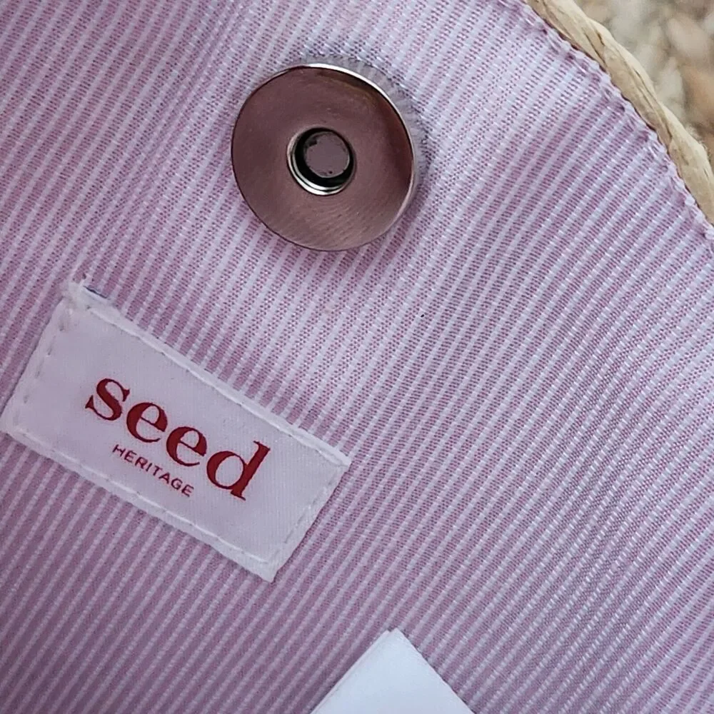 Seed Heritage Woven Straw Wicker Sling Bag Purse Little Girls‎ Summer Cherry- F6
